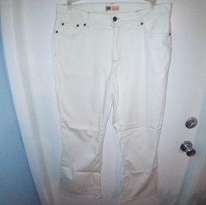 White bootcut jeans